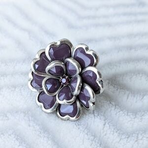 VINTAGE Purple flower ring